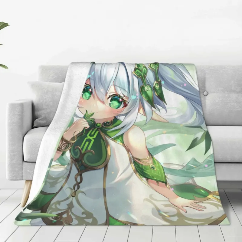 

Genshin Impact Nahida Tighnari Nilou Blankets Anime Flannel Throw Blanket Bedding Couch Personalised Ultra-Soft Warm Bedsprea