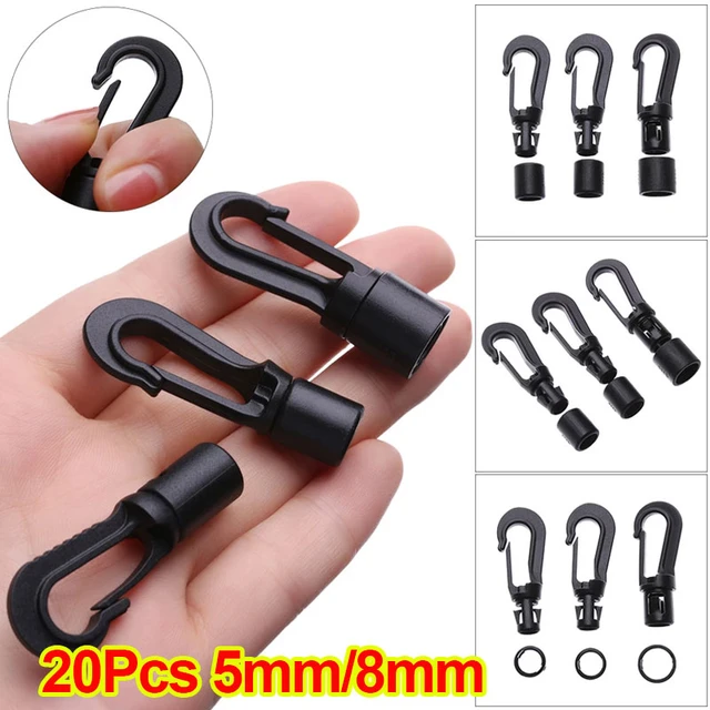 Crochets de suspension de tente en plastique coupe-vent, clip en forme de  C, poteau d'auvent, cintre intérieur, noir, S, M, L, 20mm, 10 pièces -  AliExpress