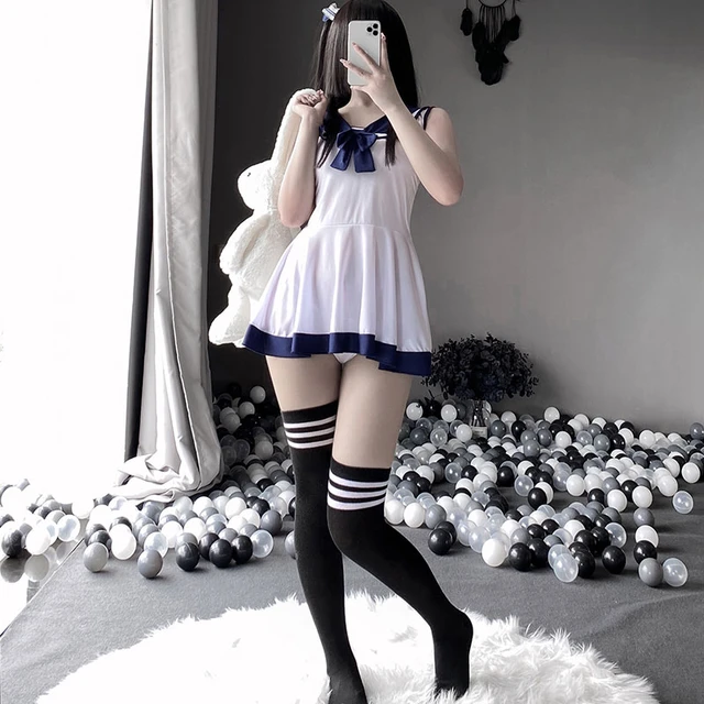 640px x 640px - Porn Sexy Lingerie Women School Girl Cosplay Costumes Sailor Dress Outfit  Kawaii Japaness Anime Style Mini