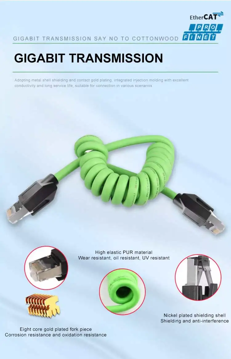 Kilomega-Cabo de rede com cabo Ethernet blindado,