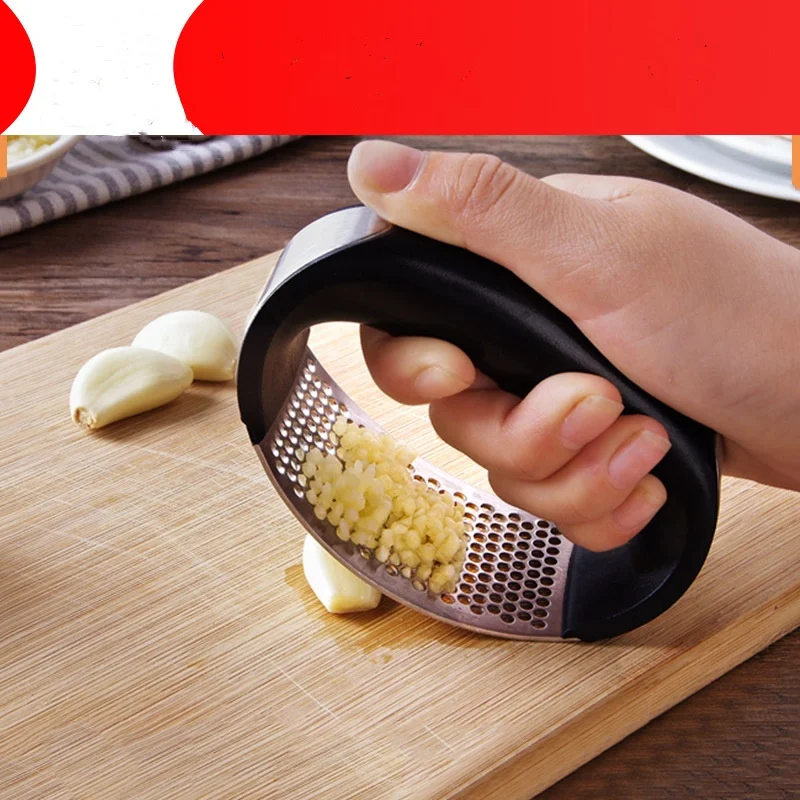 

Stainless Steel Garlic Press Manual Garlic Mashing Kitchen Multifunctional Household Garlic Press Mashed Garlic Squeezing Tool
