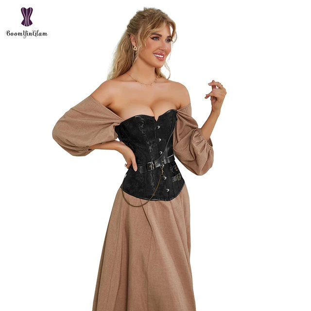 Steampunk Corset Long Torso Bustiers And Corsets Top Sexy Overbust Plus  Size Vintage Corselet Steel Boned Hourglass Waist Tainer - Bustiers &  Corsets - AliExpress