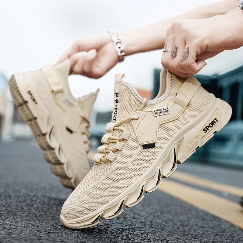 

Легкие мужские кроссовки для бега, удобные дышащие сетчатые кроссовки, модная мужская повседневная обувь, новинка 2024