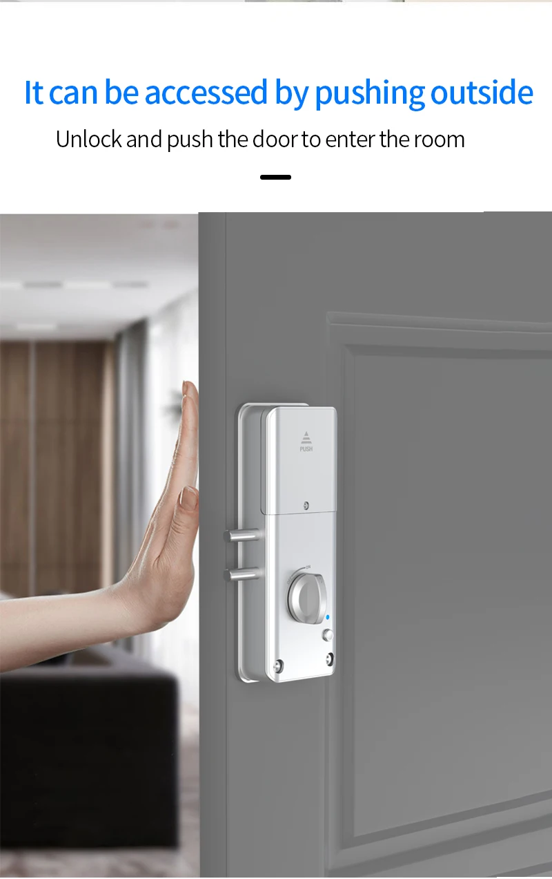 Tuya Smart Door Lock Indoor Invisible Wood Door Magnetic Lock IC Card APP Remote