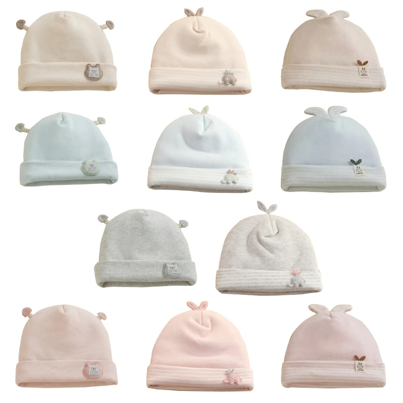 

Cartoon Bear/Elephant Infant Warm Hat Windproof Bonnet Hat for 0-3 Months Babies