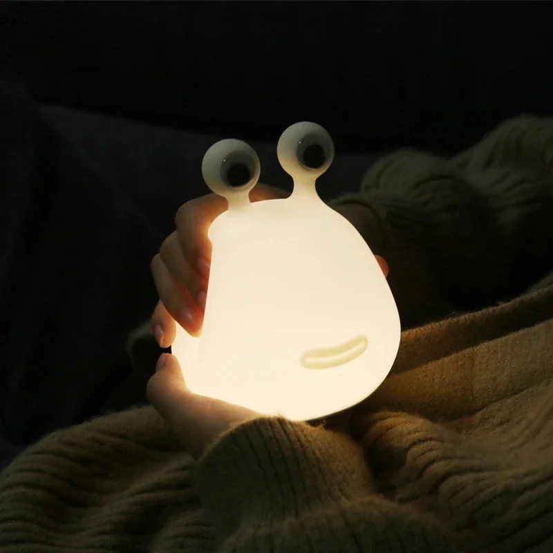 

Cartoon Slug LED Night Light Silicone Bedside Floor Lamps Baby Feeding TableLamp Room Decor Toys Bedroom Sleeping Eye Protection
