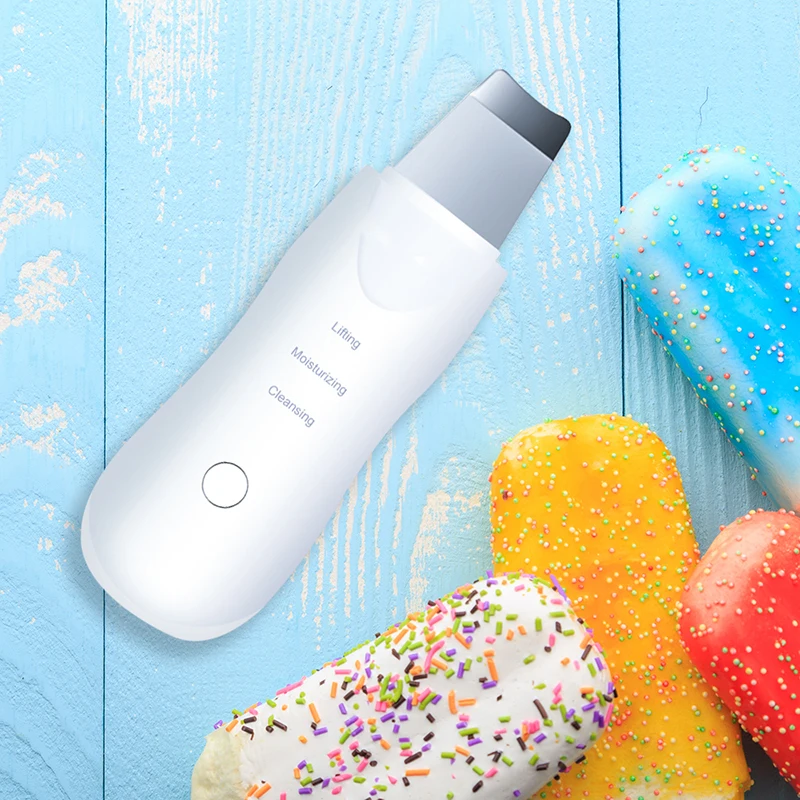 Ultrasonic Skin Scrubber Deep Face Cleaner Peel Spatula Facial Pore Cleaner Facial Skin Scrubber