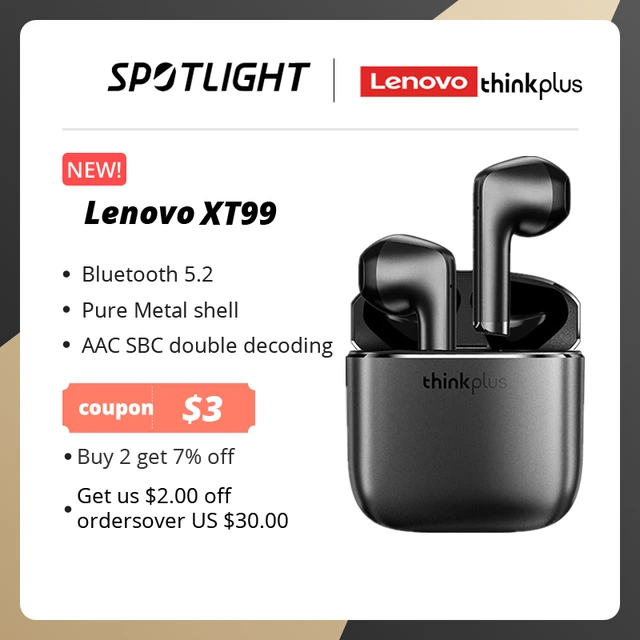 Lenovo-auriculares inalámbricos XT88 TWS, cascos con Bluetooth 5,3, estéreo  Dual, reducción de ruido, bajos, Control táctil, modo de espera largo,  originales, nuevos - AliExpress