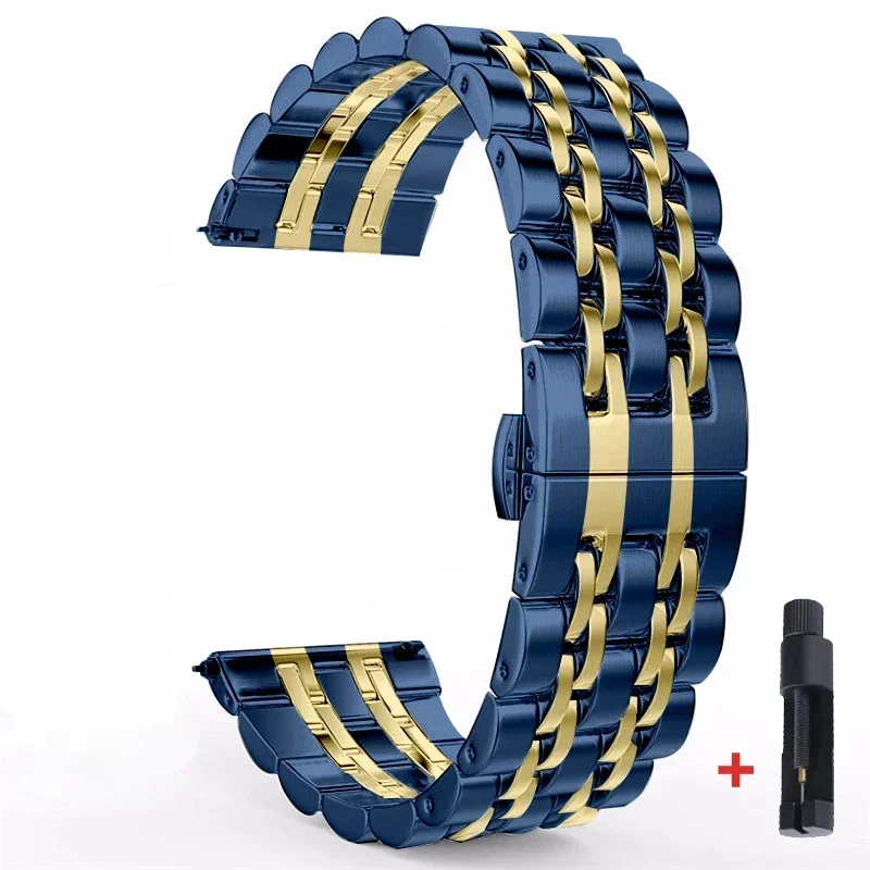 Stainless Steel Smartwatch Band, Adjustable Strap