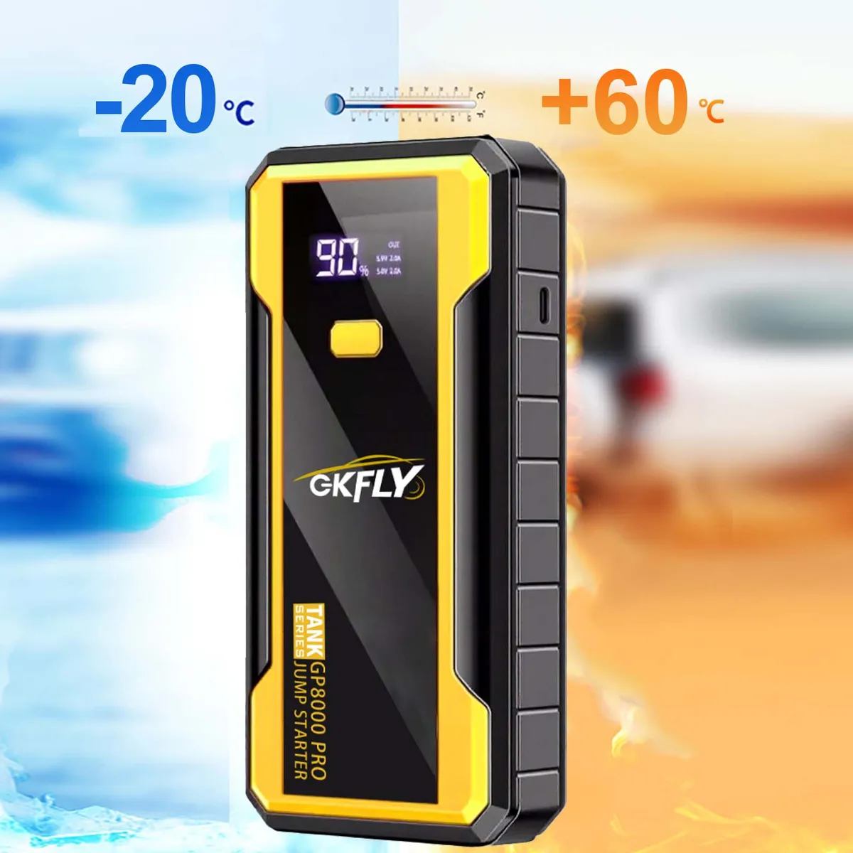 GKFLY 4000A 8000A Car Jump Starter Power Bank Battery Booster Charger 12V Starting Device Petrol Diesel Car Starter Buster — view 7