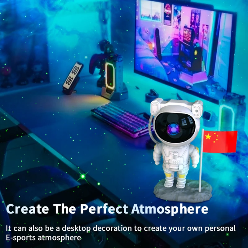 1 Peça Projetor Astronaut Galaxy Star, Projetor Noturno Estrelado E  Nebulosa, Temporizador E Controle Remoto, Adequado Para Meninos Assistirem  Jogos De Futebol E Jogos De Computador Com Luzes Atmosféricas, Carro E  Quarto