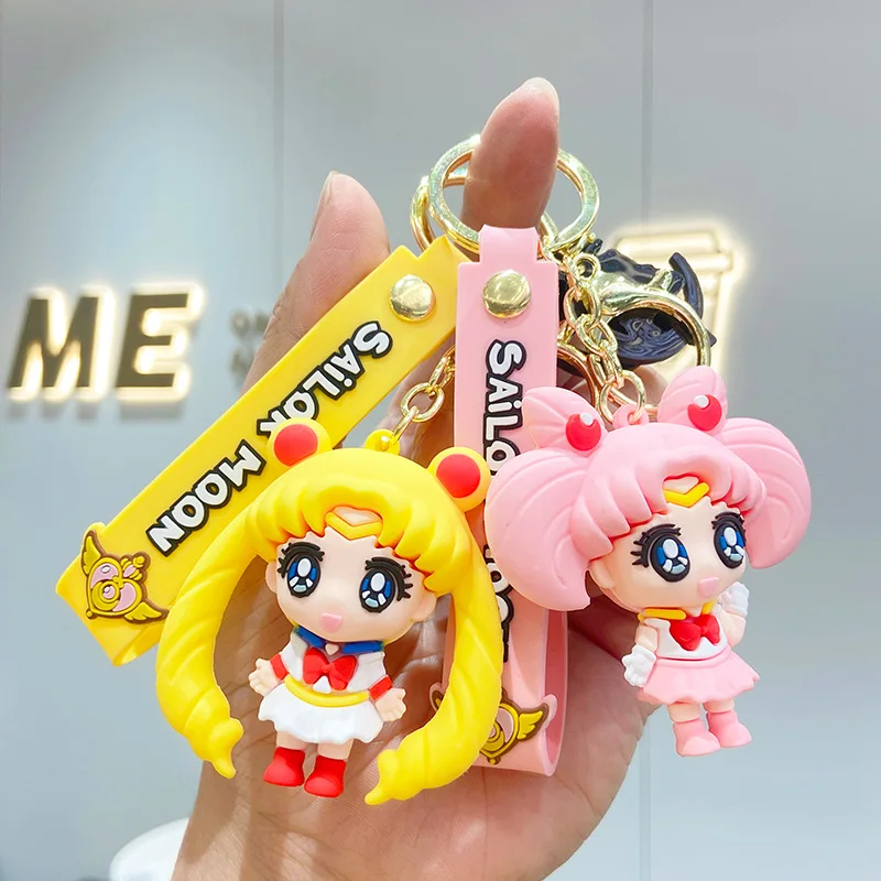 Interpretive trojansk hest Konfrontere Japanese Sailor Moon Keychains Kawaii Toys Anime Figure Tsukino Usagi Hino  Rei Keyring Holder for Car Bags Accessories Gifts - AliExpress