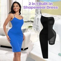 Slimming Tummy Control Backless 2 in 1 Sculpting Shaper Dress Sleeveless Bodycon Built-in Shapewear 1