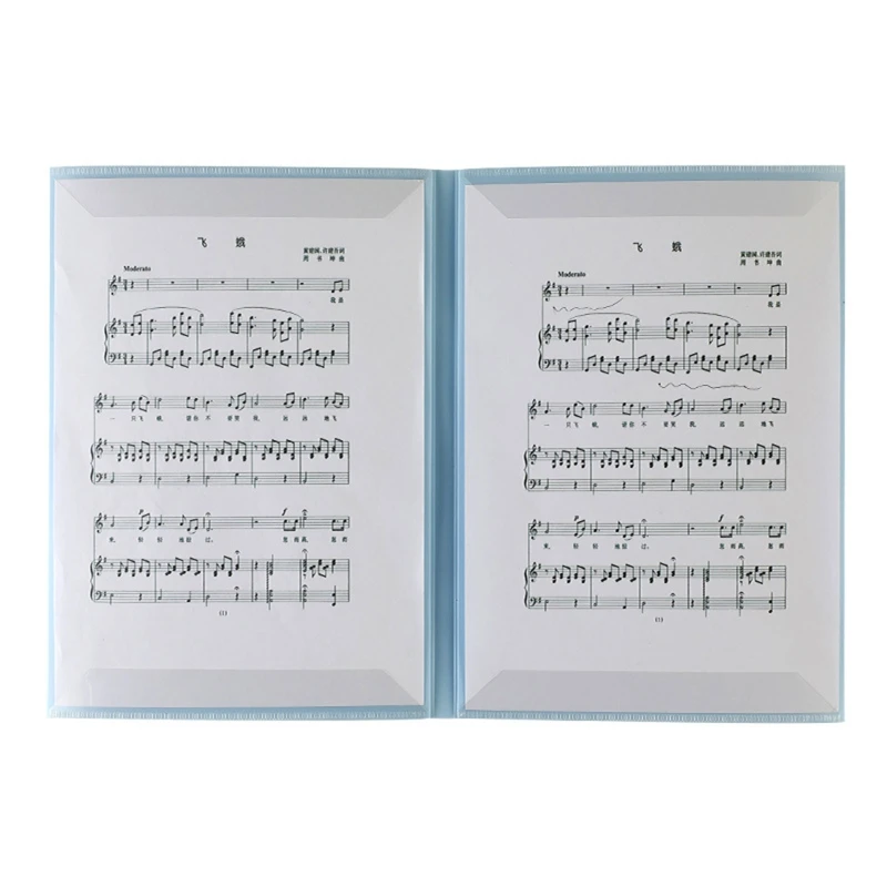 

Expandable Music Score Folder 4 Pages Writable A4 Music Binder for Drawing Modifying Files Storing Files for Musicians D5QC