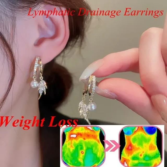 Boucles d'oreilles goutte de magnétothérapie lymphatique pour femmes,  boucles d'oreilles de proximité, boucles d'oreilles en germanium, bijoux de  perte de poids - AliExpress