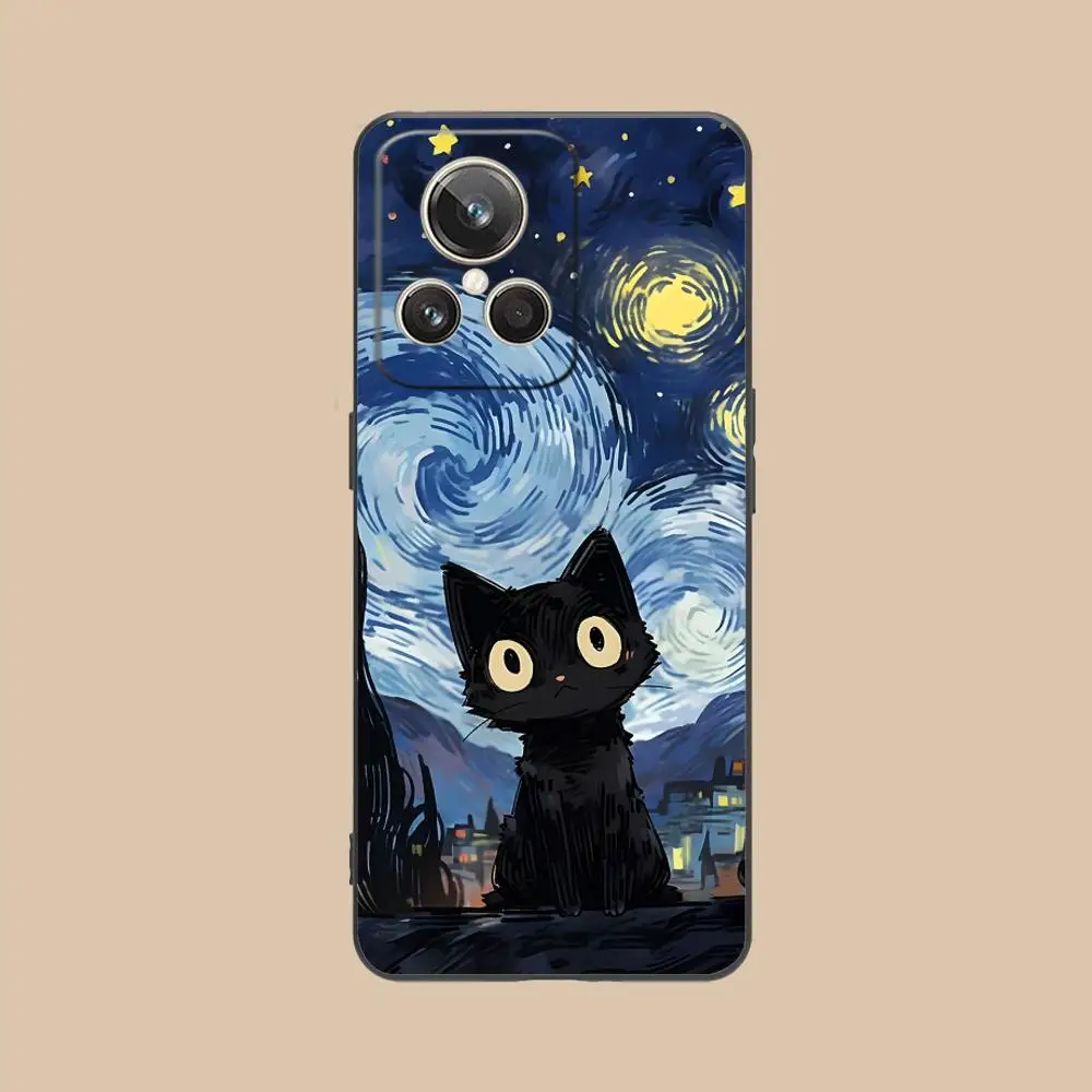 Charming Cat Design Matte TPU Phone Case with Colorful Printing