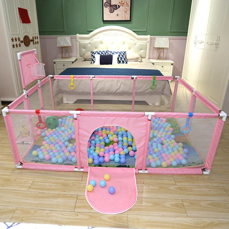 

IMBABY Baby Playpens Single Football Goal corralito for Babies Protective Barrier Baby Playground Large Playpen for Children