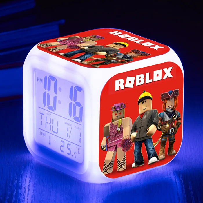 

Game Roblox Colorful Alarm Clock Large Screen Digital Square Clock Creative Multifunctional Electronic Clock Birthday Gift