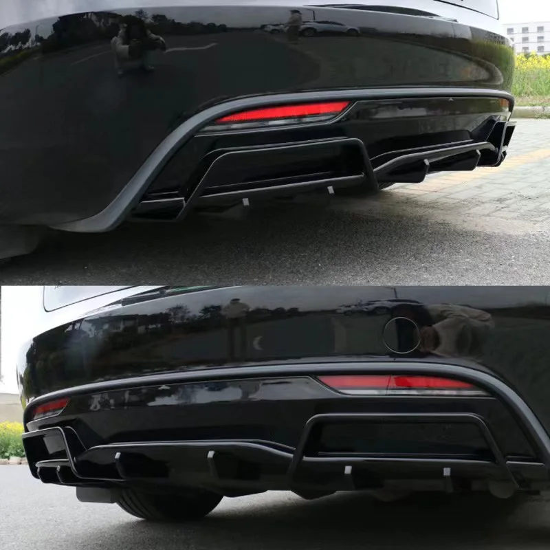 For Tesla -+ Highland Model 3 Gloss Matte Black Body Kits Bumper Lips Diffuser Spoiler Tunning Tesla Tuning Accessories