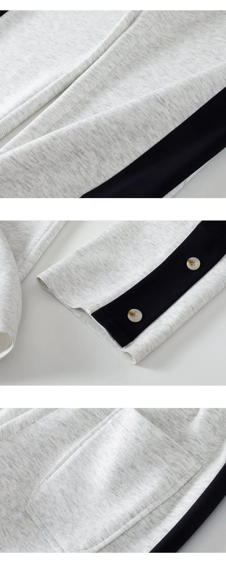 Lässige Zweiteilige Herren-Sets 2026 Frühling Herbst Baumwoll-Kapuzenjacke & Lange Hose Trainingsanzug Sportbekleidung Mantel & Jogginghose – Detail 18