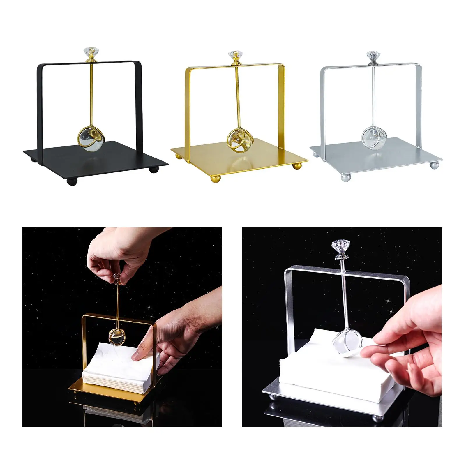 Napkin Holder Rack Metal Tabletop Letters Napkin Dispenser Tray Flat Napkin Dispenser for Party Bar Countertop Kitchen Cafe 3