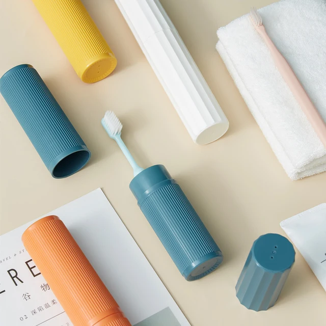 Utazási Hordozható Fogkefe Kupa Fürdőszoba Fogkrém Tartó Tároló Tok Doboz Szervező Piperecikkek Új Kreatív - Image 4