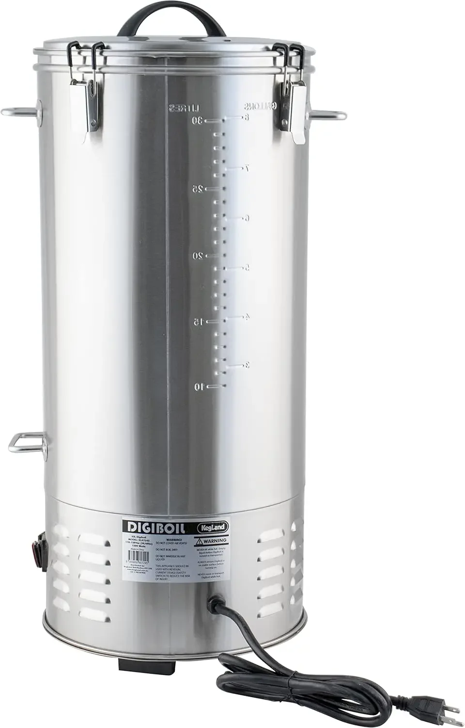 DigiBoil Electric Kettle - 35 Liters / 9.25 Gallons (110V), 1500W Power  Digital Temperature Control 2