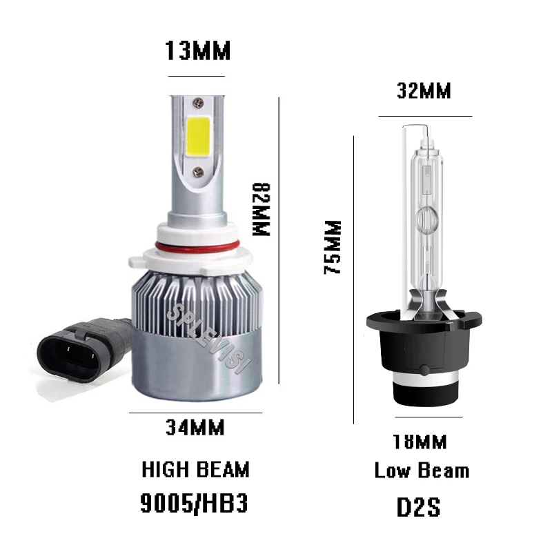 9005 D2S Car Auto LED & HID Headlight Bulbs High / Low Beam HID White For Acura ZDX 2010-2013 TSX 2009-2014 2010 2011 2012 2013