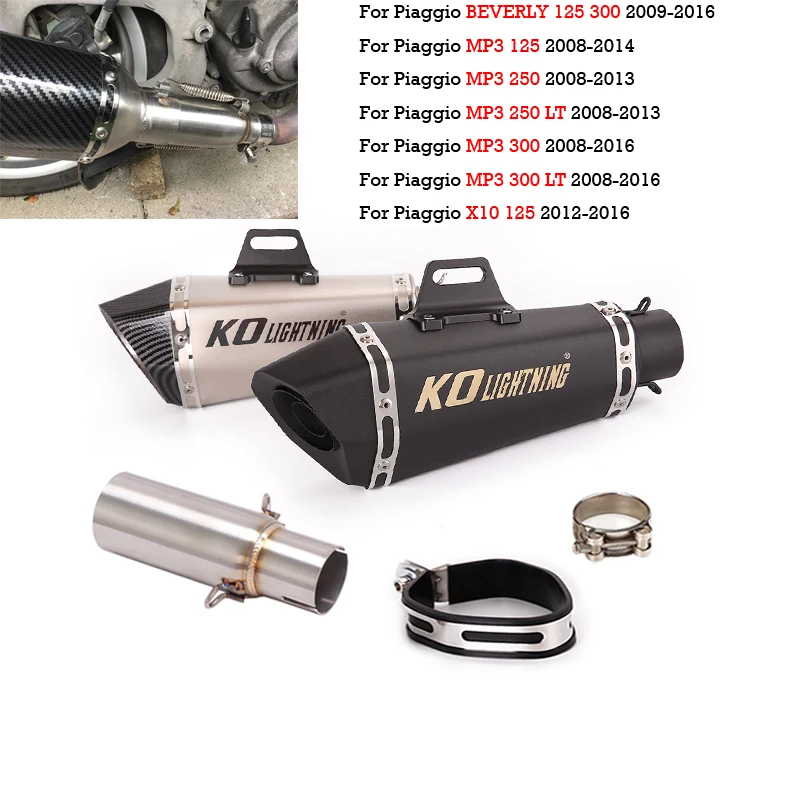 Exhaust Mid Pipe For Piaggio Beverly 125/300 MP3 125/250 LT 300