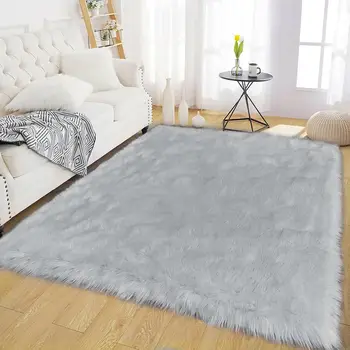 Fluffy Faux Fur Area Rug 1