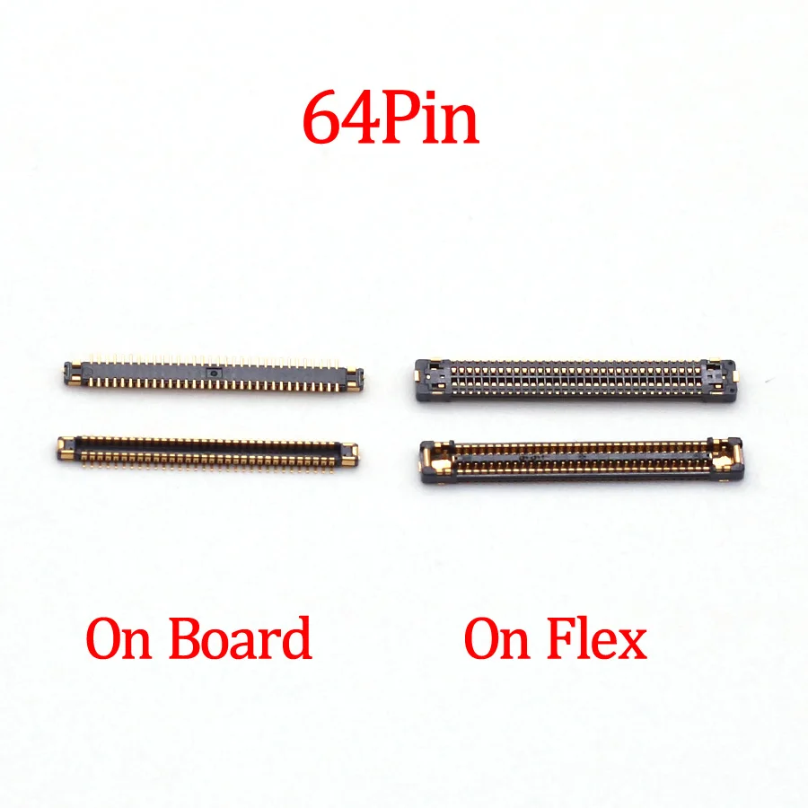 2-10pcs 64 Pin LCD Display Screen FPC Connector On Board For Samsung Galaxy S8 G9500 G950 U A V T/S8 Plus/S8+ G955 G9550 G950F