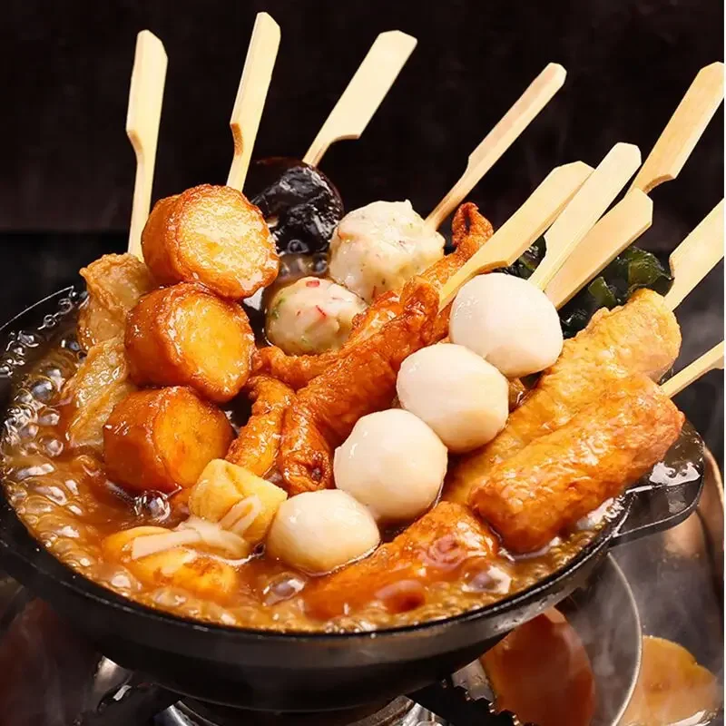 100PCS Disposable Bamboo Sticks Barbecue Tools Natural BBQ Bamboo Skewers Home Grill Accessories Camping Party For Kabob Fruit