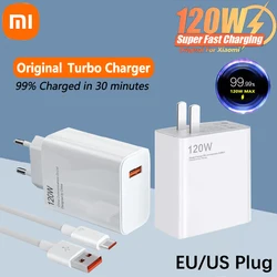 Original Xiaomi 120W Turbo Charger Fast Charge Adapter USB Type C Cable For Mi 14 13 12T Pro Redmi Note 13 K60 Ultra POCO F4 GT