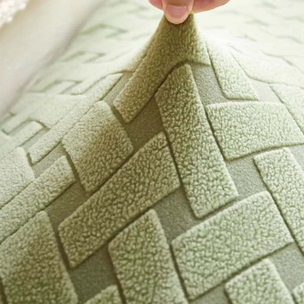 Practical All Inclusive Bedhead Dust Cover Jacquard Solid Color Headboard Covers Universal Fit Soft Protector Cover Bedroom