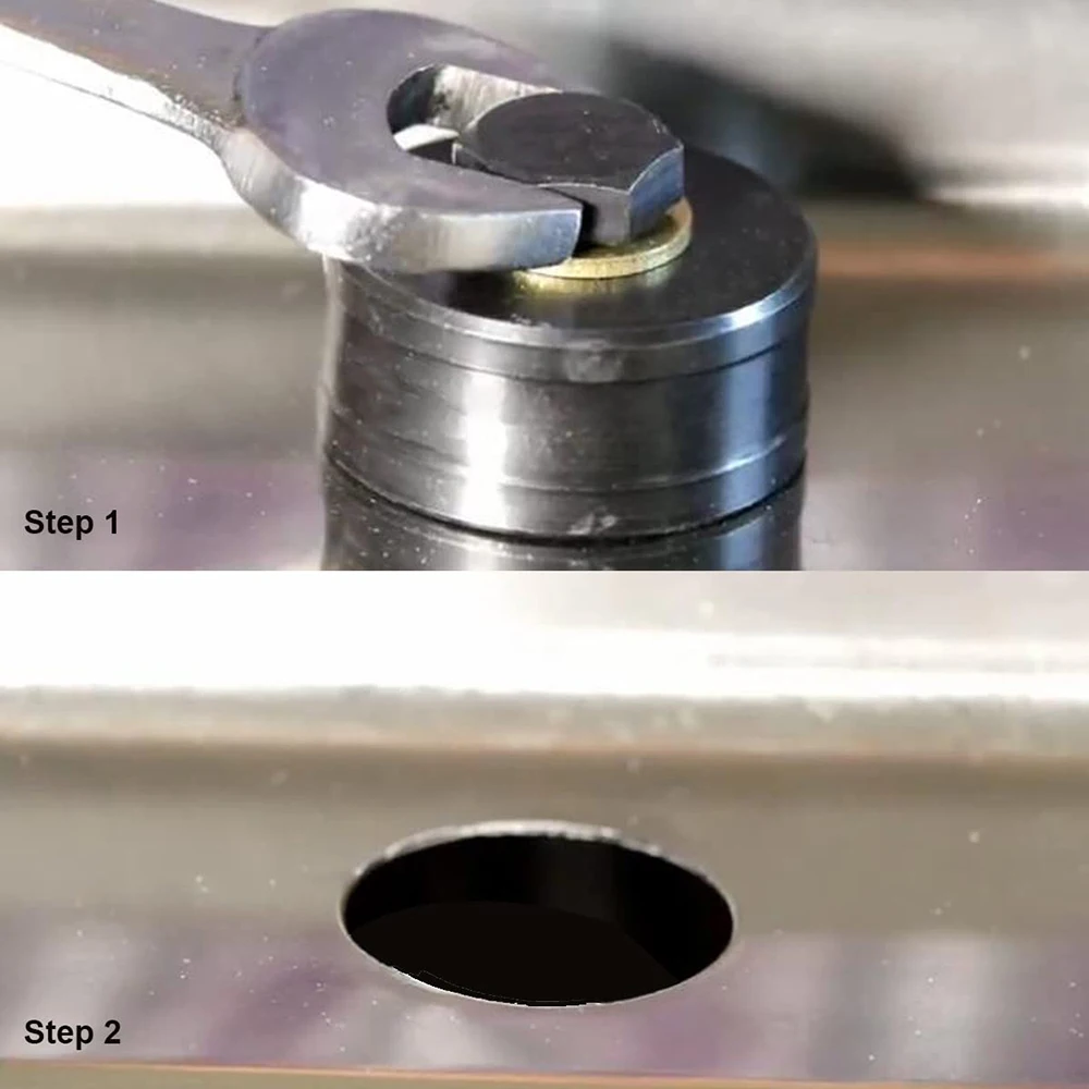 Hole Punch Hexagon Socket Outer Hexagon Bearing Steel Sheet Metal 16mm-50mm Hole Opener Woodworking Punch Cutting Tools 36 Sizes