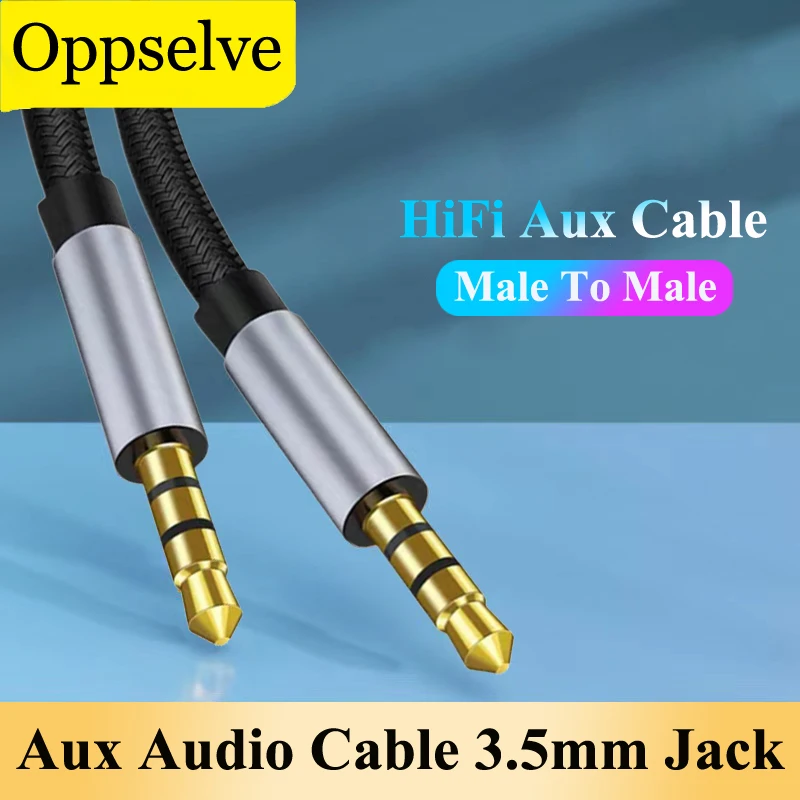 

Aux Cable Jack 3.5mm HiFi Audio Cables 3.5mm Jack Speaker Cord For Samsung Xiaomi Redmi Headphones Microphone Car Extender Rope
