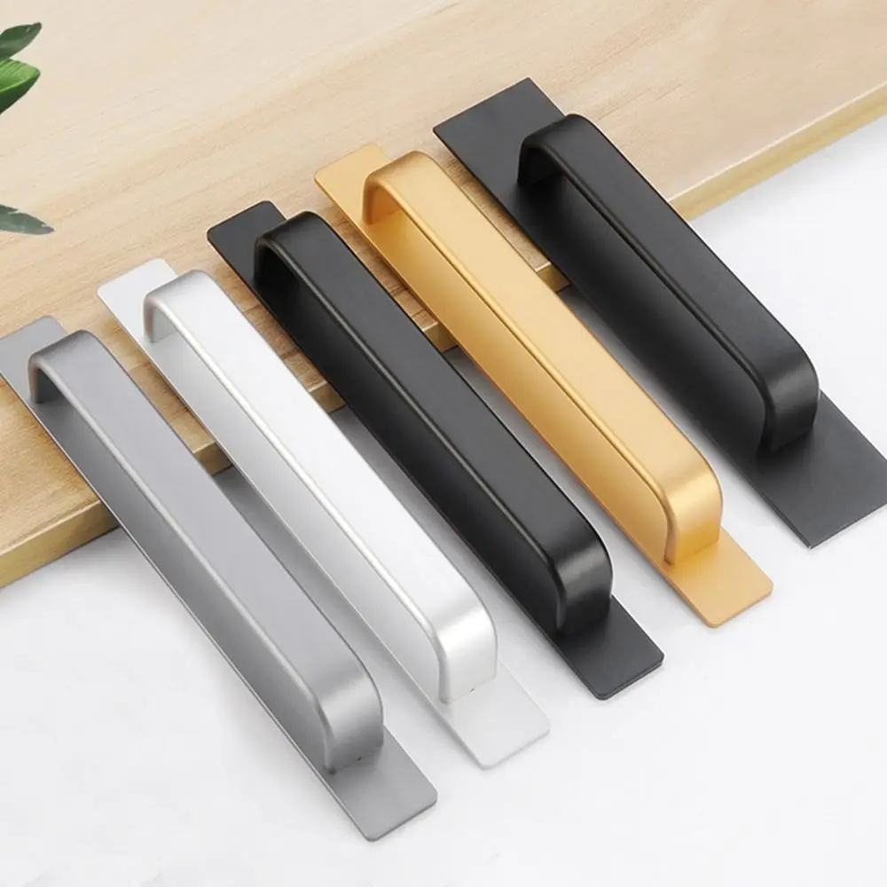 Furniture Handles Self Adhesive Handles Hardware Door Handle Self-Adhesive Modern Door Handlebar Pull Aluminium Alloy Knob Kitchen