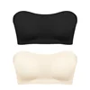 Soutien-gorge sans bretelles sans couture pour femmes, rembourré amovible, haut en soie glacée douce, sous-vêtements sans bretelles, sûr, antidérapant, Push Up, haut tubulaire Sexy