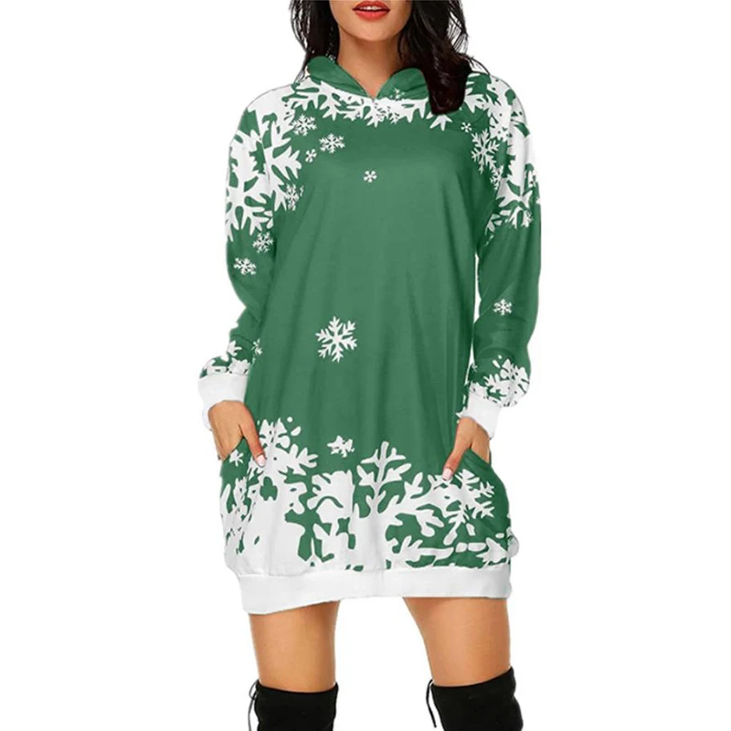5XL Women 2022 Autumn New Fashion Snow Flowers Printing Basic Sweatshirts Vintage Hoodies Long Sleeve Female Pullovers Chic Tops