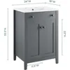 Classic modern minimalist design Bathroom vanity cabinet, 24 ", white sink, gray Product Dimensions 18"D x 24"W x 33"H 3