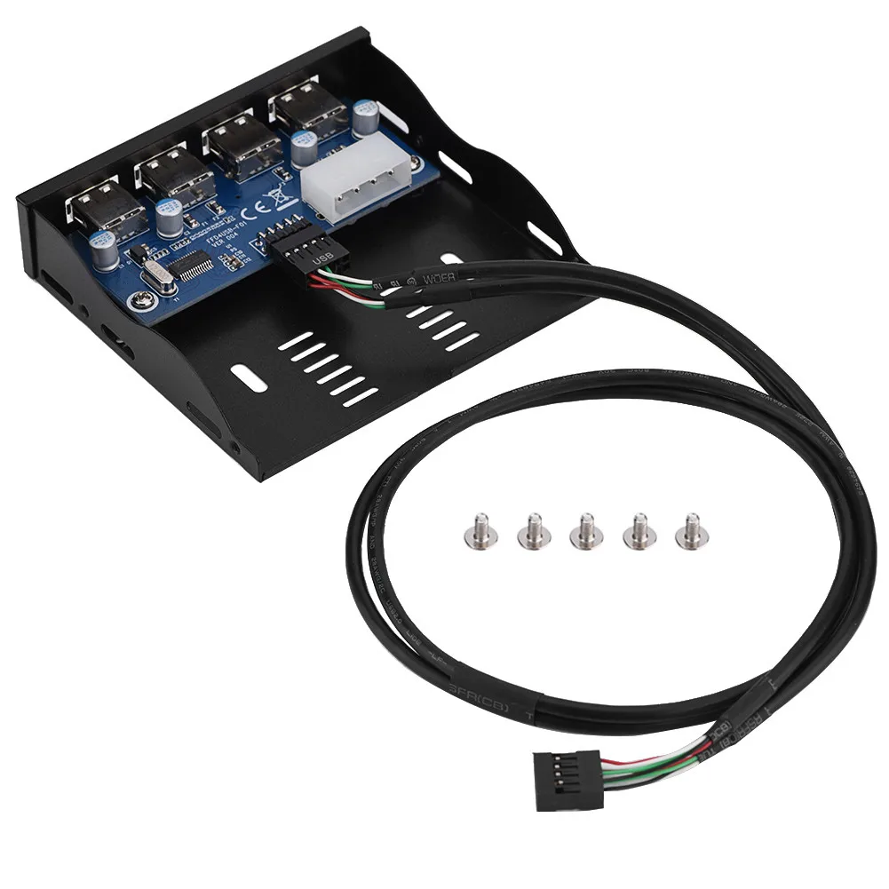 플로피 프론트 패널 프론트 패널 확장 USB2.0 플로피 프론트 패널 3.5인치 플로피 베이 9핀-4 인터페이스 USB 2.0 허브
