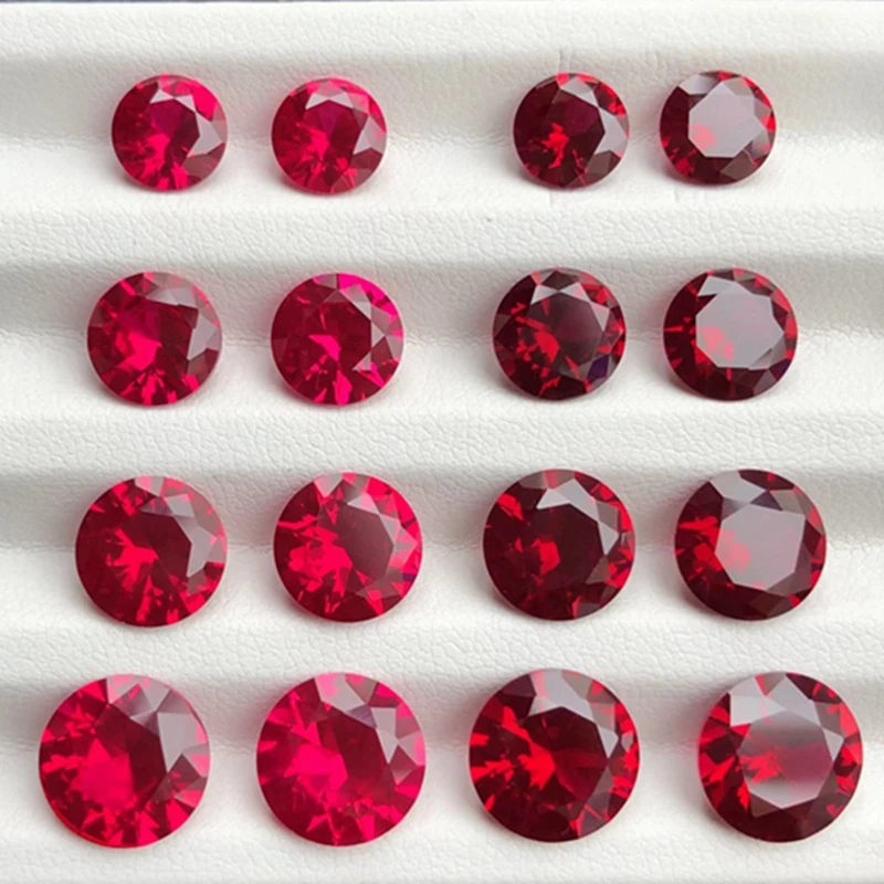 

Large Cut Unheated 10.50 Cts Natural Mined 11.0mm Sri-Lanka Garnet Ruby Pigeon Red Round Cut VVS Loose Gem For Jewelry DIY