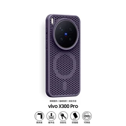 Magnetic Heat - Dissipating Honeycomb Breathable Shockproof Case with MagSafe Compatibility for Vivo X300 Pro (Purple)