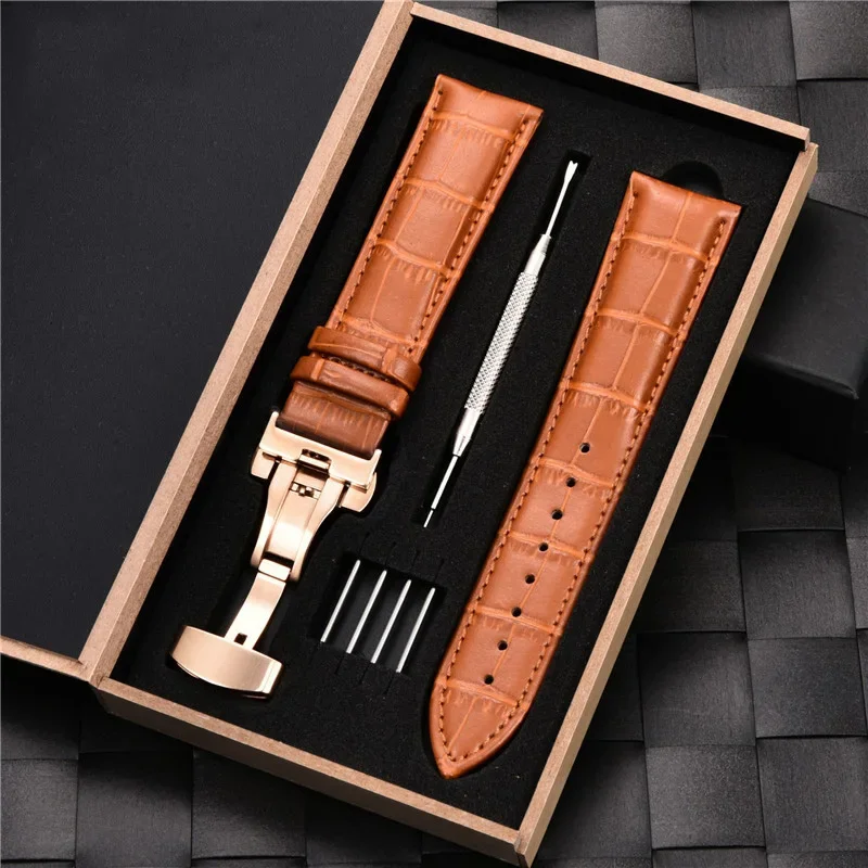 Premium Genuine Leather Watch Band Strap - Multiple Sizes Available