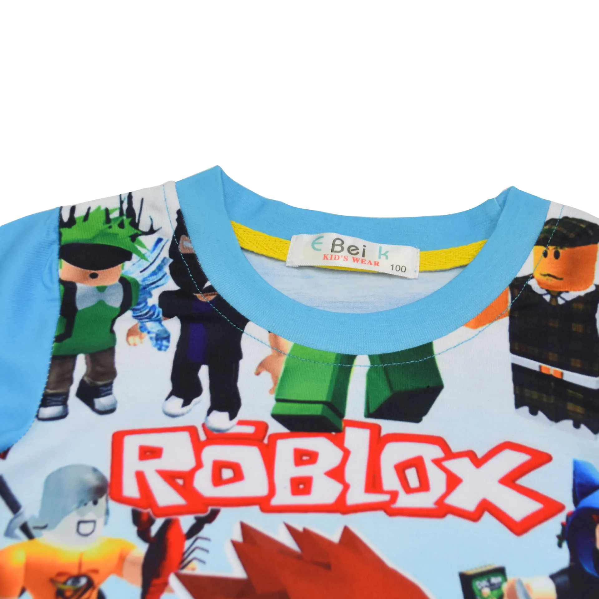 Roblox-camiseta e chapéu de duas peças de manga curta, terno de duas peças,  periférico de jogo, algodão fino, meninos e meninas, melhor presente, novo  - AliExpress