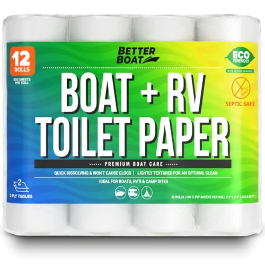 Biodegradable Marine Toilet Paper 12 Rolls
