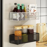 Magnetic Storage Rack Refrigerator Outer Magnet Hanging Divine Artifact Portable Kitchen School on The Bed Snack Storage Shelves 2