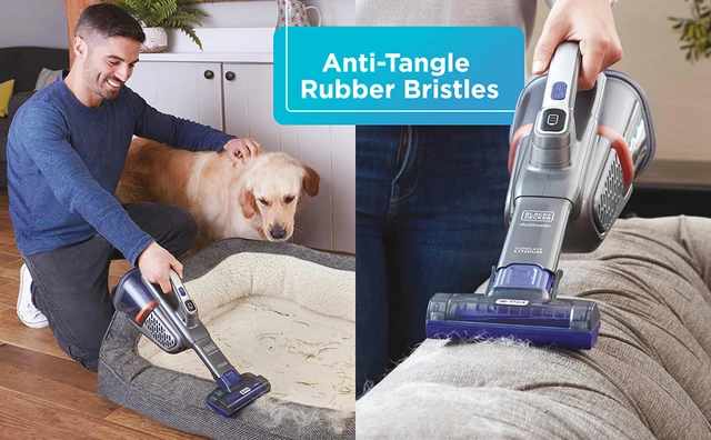 BLACK+DECKER Furbuster Handheld Vacuum for Pets, Cordless, AdvancedClean+,  Gray (HHVK515JP07)