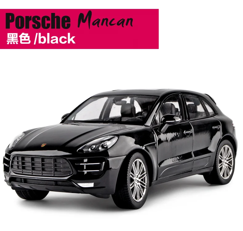Porsche Macan Turbo ミニカー ブラック WELLY DieCast 1:34 PORSCHE MACAN TURBO BLACK New Model Car