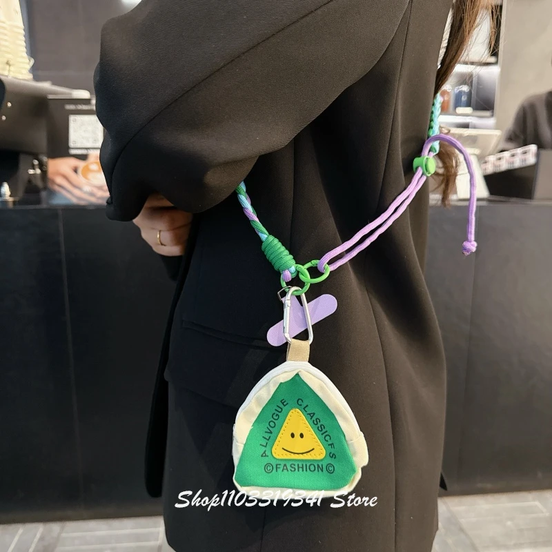 Chic Triangle Coin Purse with Adjustable Crossbody Phone Lanyard